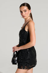 BOUNDLESS LEATHER MINI DRESS