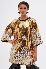 BOUJEE BANDANA SEQUIN MINI DRESS