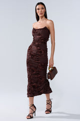BABY PLEASE TEXTURED MESH MIDI DRESS