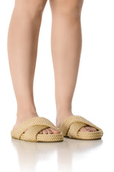 AZALEA WANG LEONIDAS BEIGE ROPE SANDAL