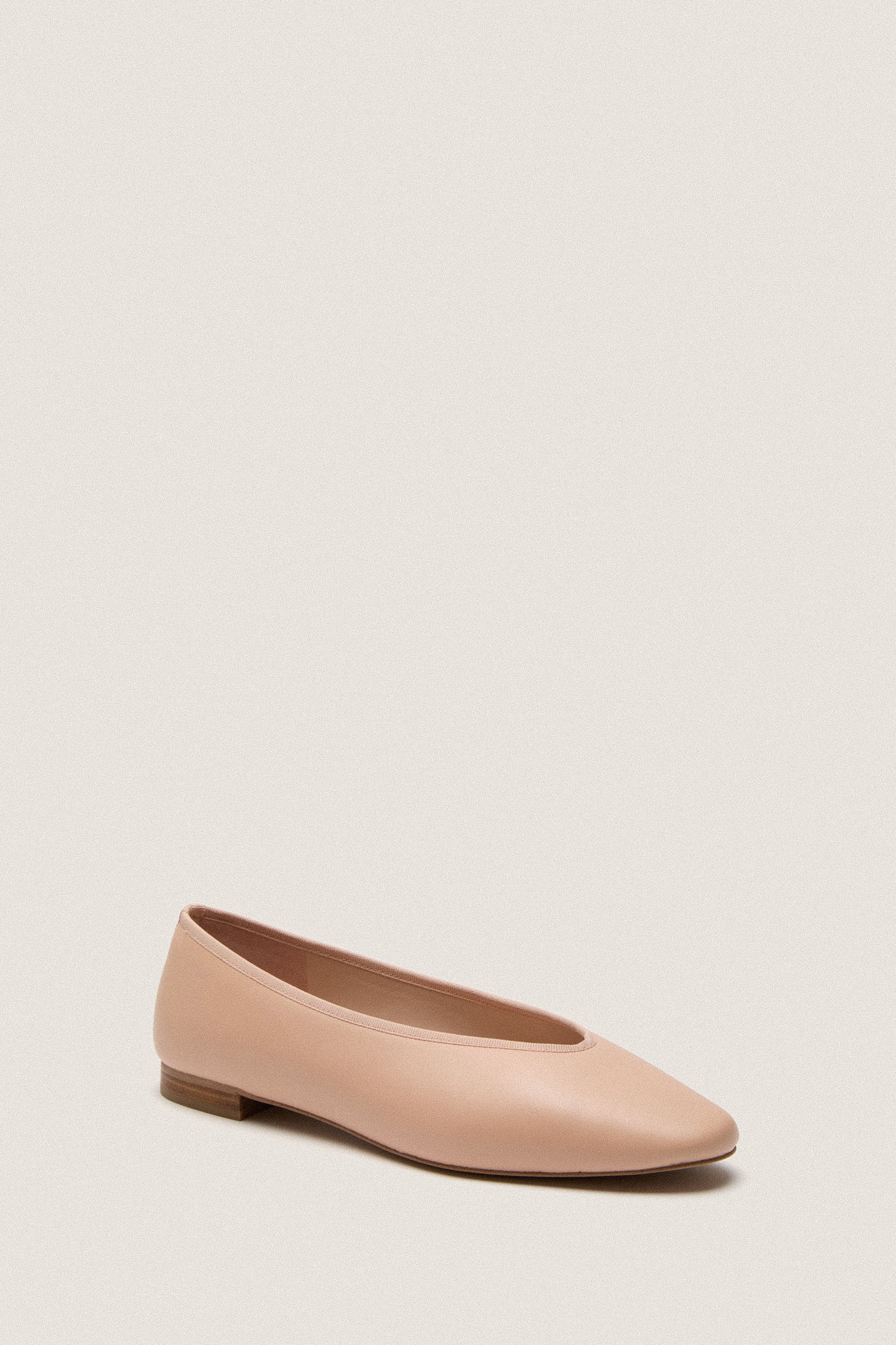 Ballet Pink Leather Nina Flats