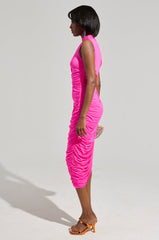 CAMARI RUCHED MIDI DRESS