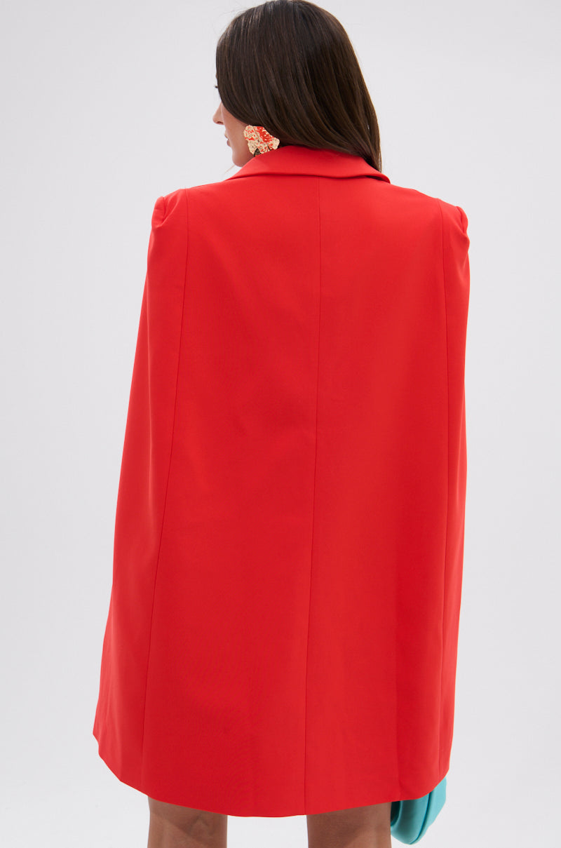 A LA MODE MINI BLAZER DRESS IN RED