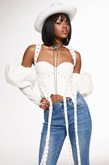 DONT THINK ABOUT IT LACE CORSET