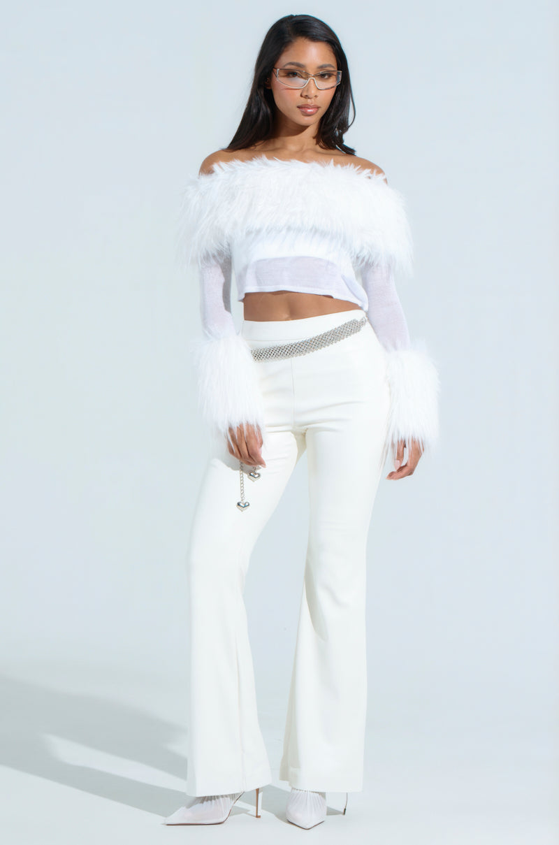 FLASHING LIGHT FAUX LEATHER PANT
