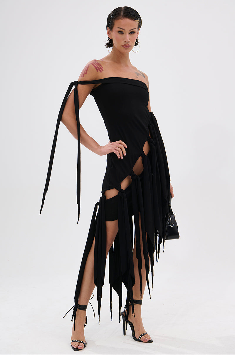 REVERIE MINI DRESS WITH TIES