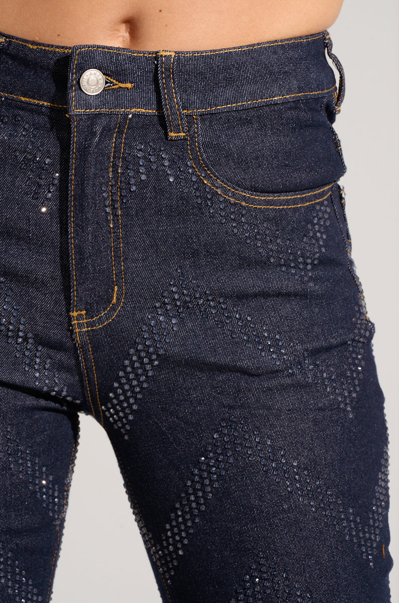 GOOD KARMA EMBELLISHED FLARE JEANS
