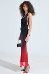 ASHLEIGH RHINESTONE OMBRE MAXI DRESS