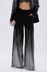 MILA EMBELLISHED FLARE PANT IN BLACK