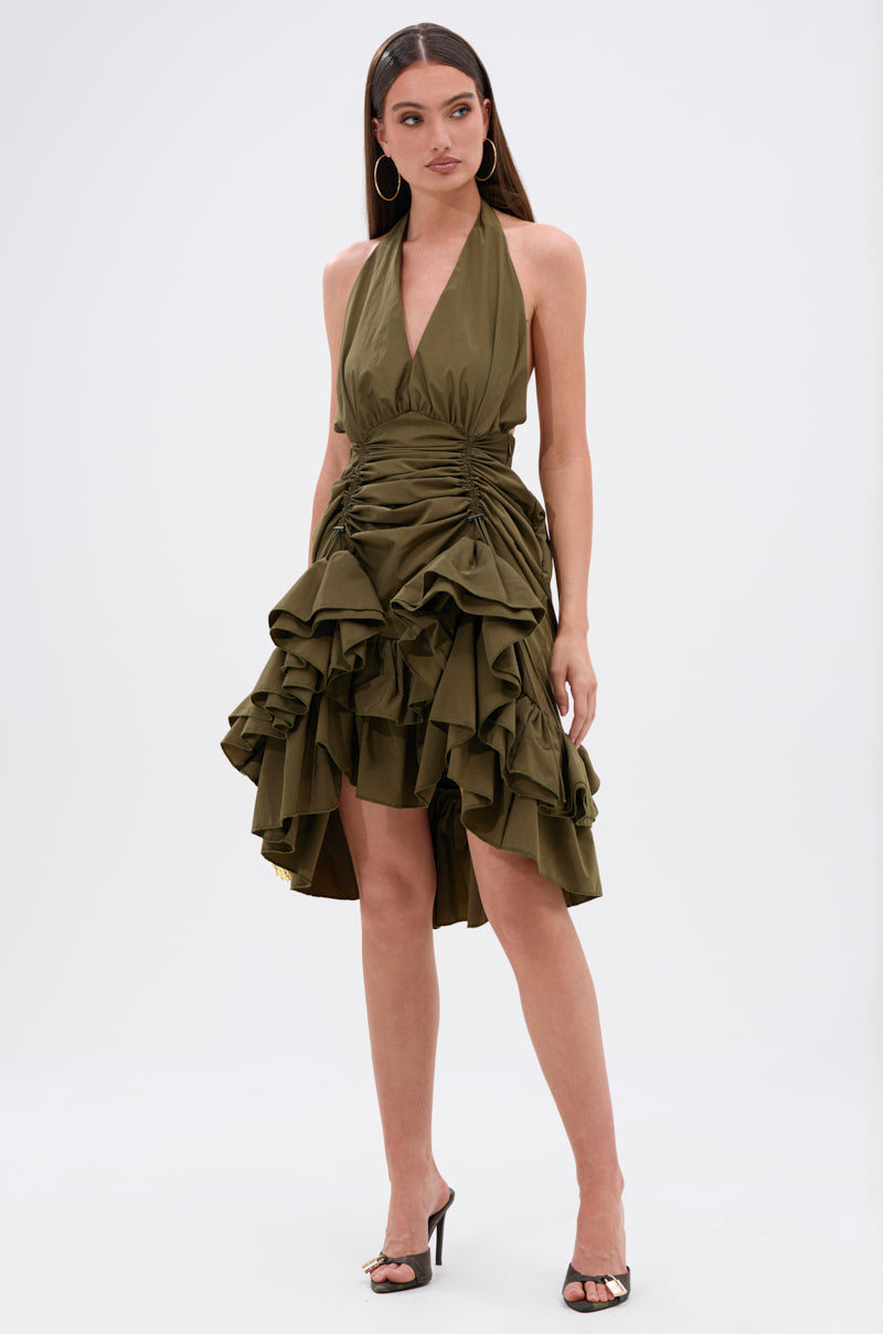 COOL GIRLS CLUB RUCHED MINI DRESS