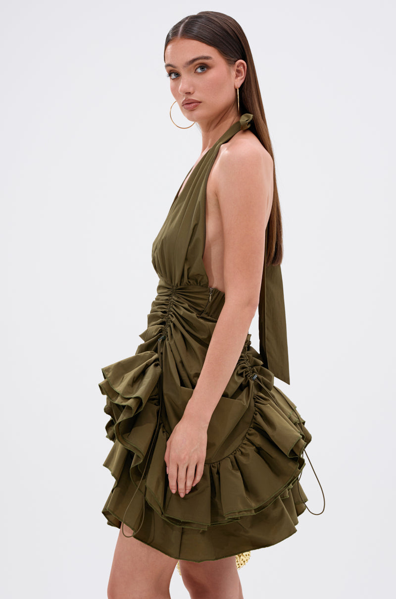 COOL GIRLS CLUB RUCHED MINI DRESS