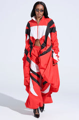 RED ALERT WINDBREAKER TRENCH