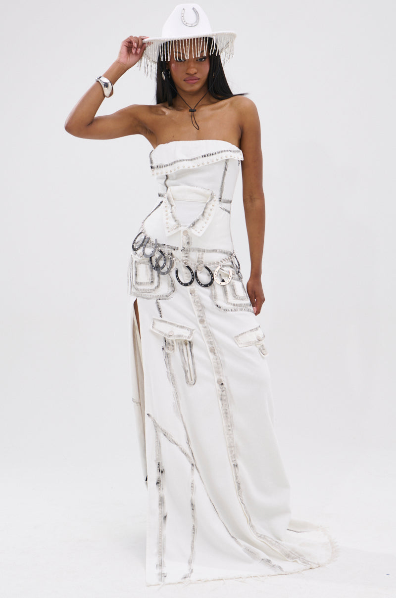 COVER STAR DENIM MAXI DRESS