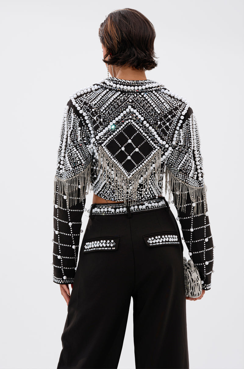 DIRTY MARTINI EMBELLISHED BLAZER