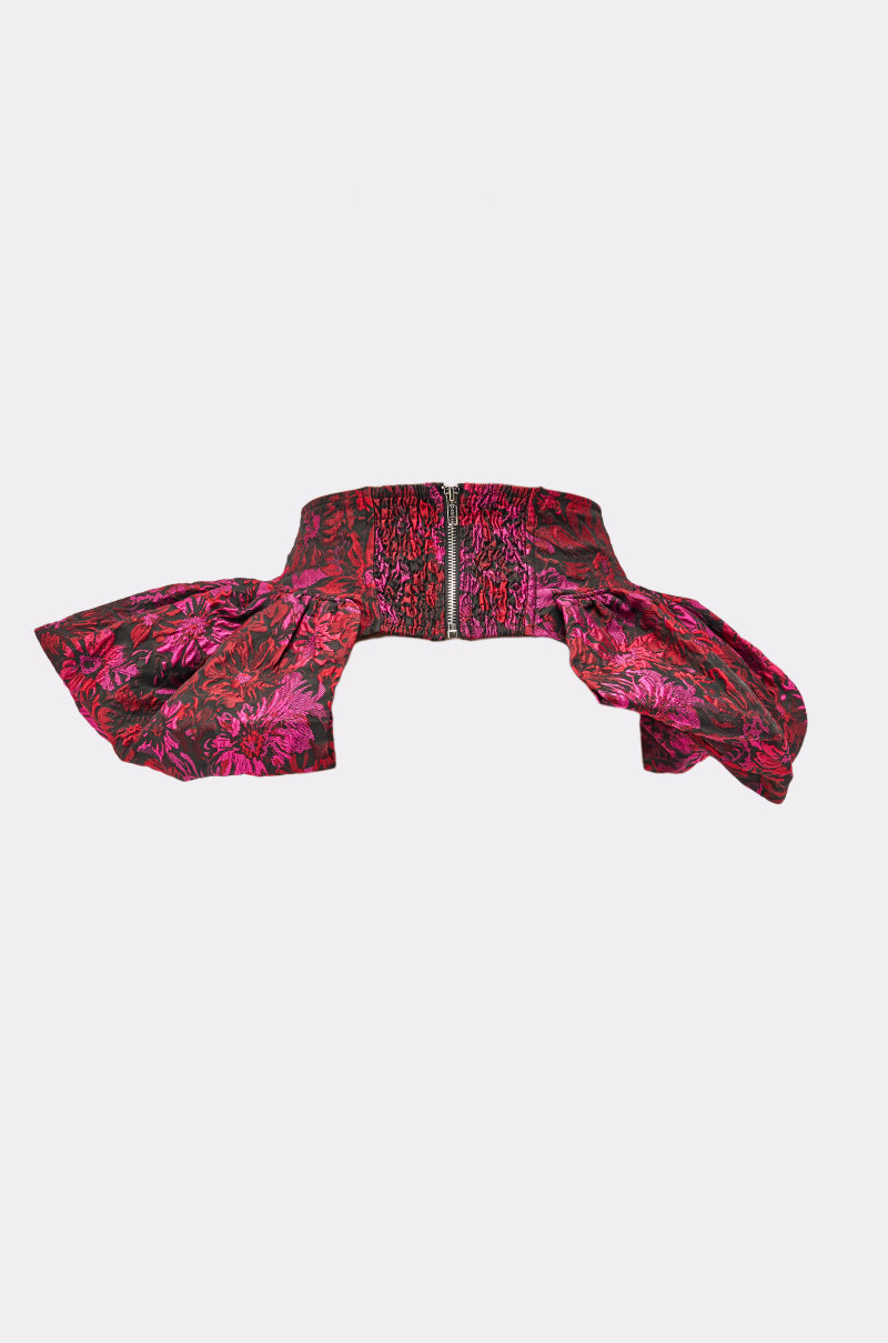 NIGHTLY FLORAL PEPLUM BELT