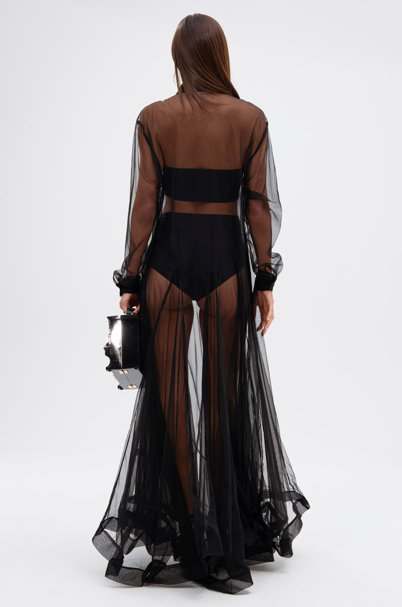 COOL GIRL MESH LAYERING MAXI DRESS