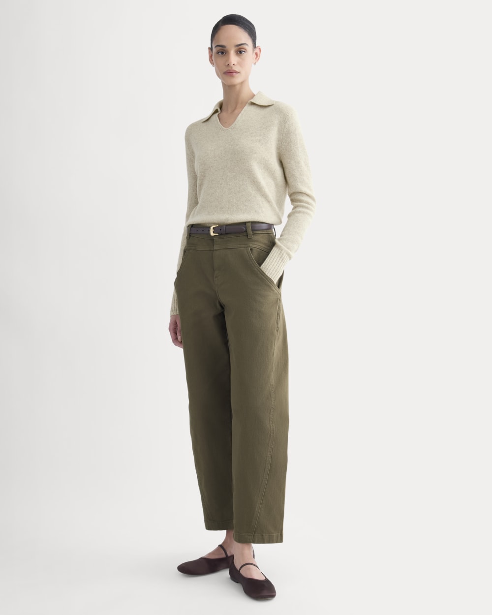 Double-Stitch Barrel Pant | Beech