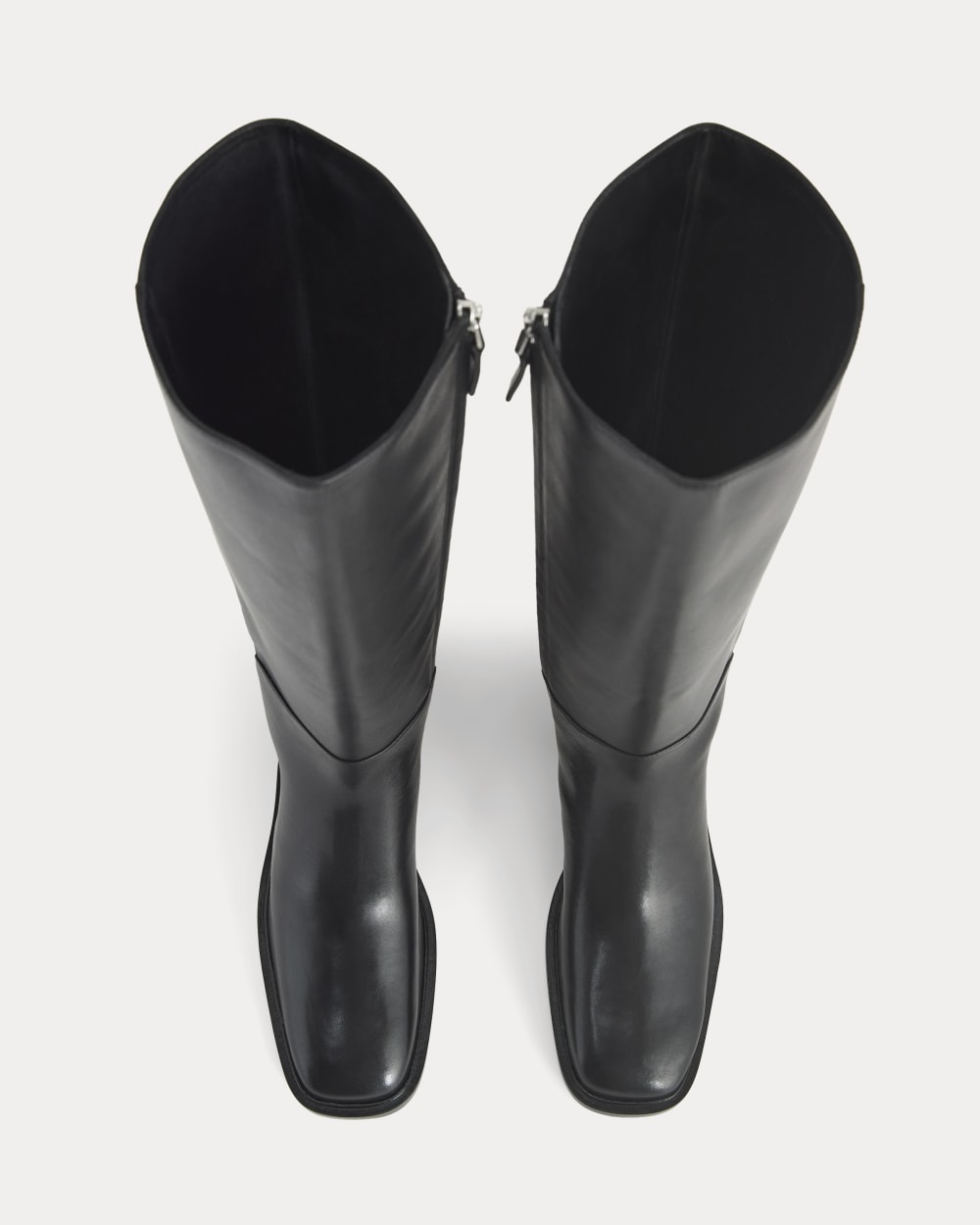 Leather Knee-High City Boot |  Black