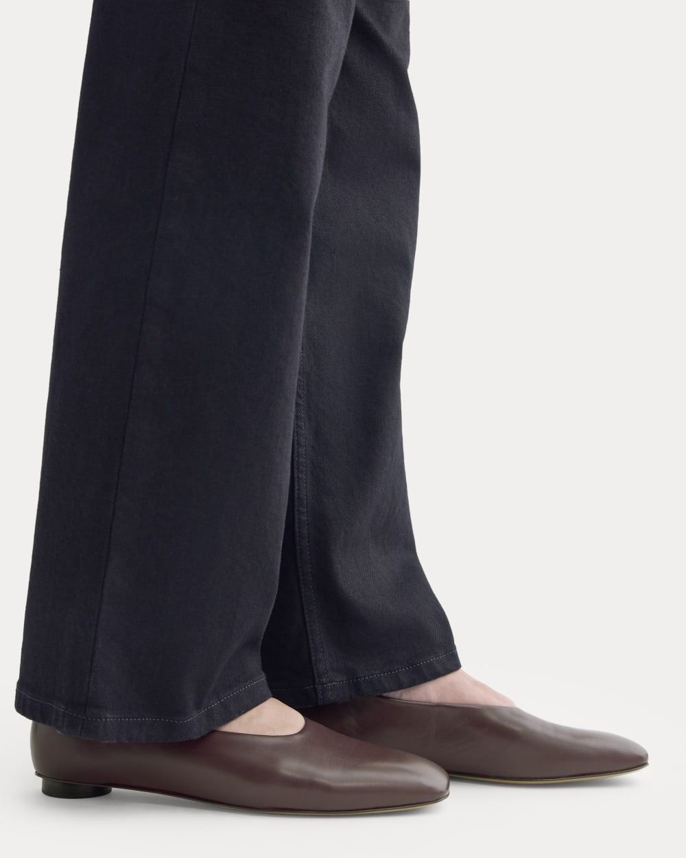 Gallery Square-Toe Flat | Burgundy
