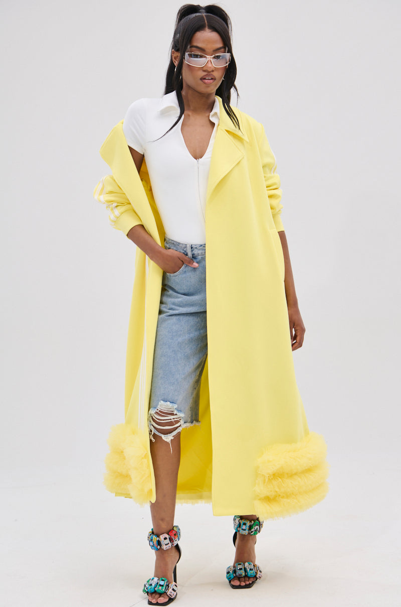 MIMOSA TULLE TRIM TRENCH