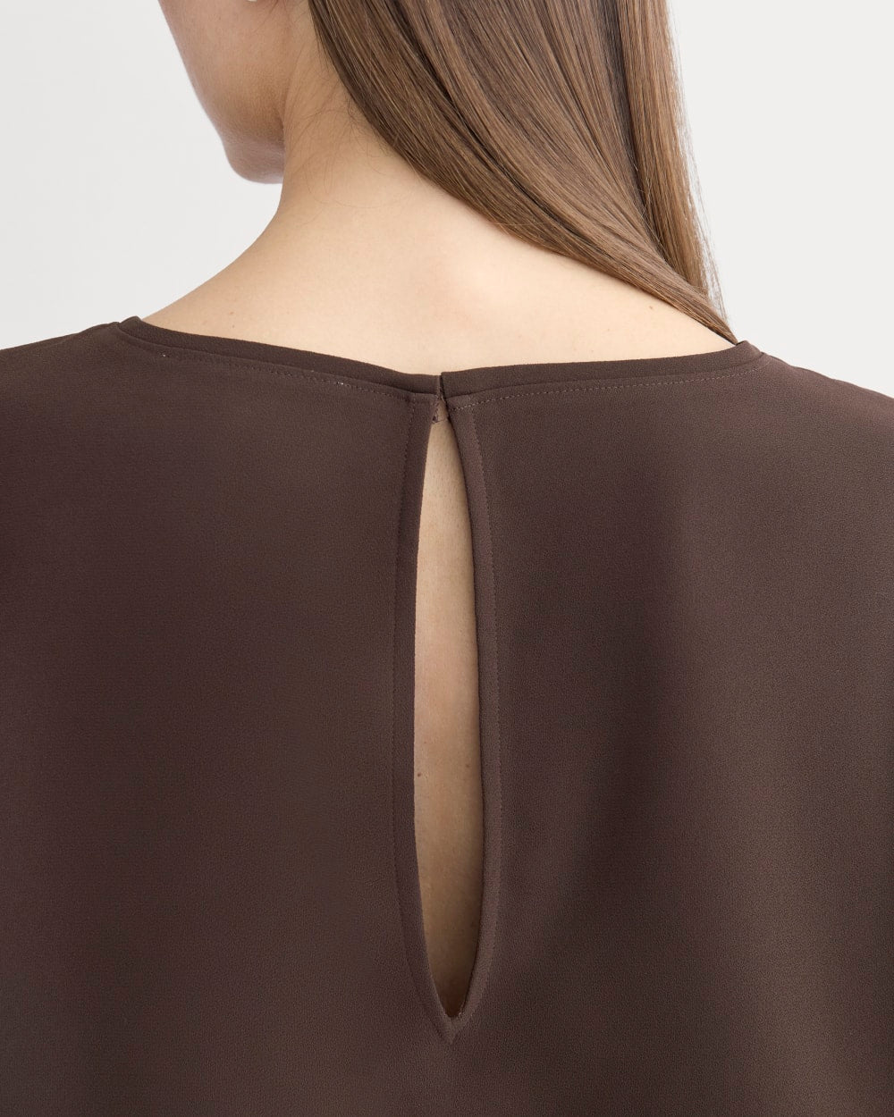Drapey Crepe Top | Dark Chocolate