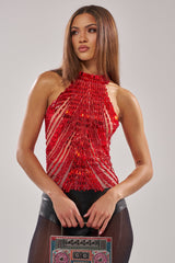 FIRECRACKER RHINESTONE BLOUSE