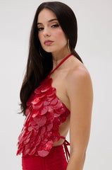 QUEEN OF EVERYTHING HALTER TOP