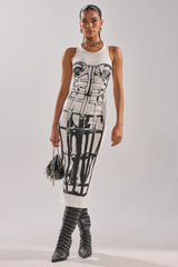 BREAK FREE PRINTED MIDI DRESS