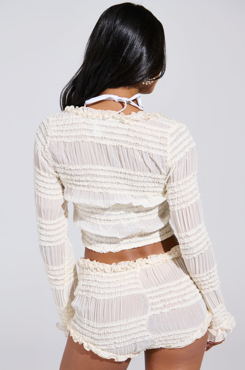 FREE OF LOVE TIE-FRONT TOP