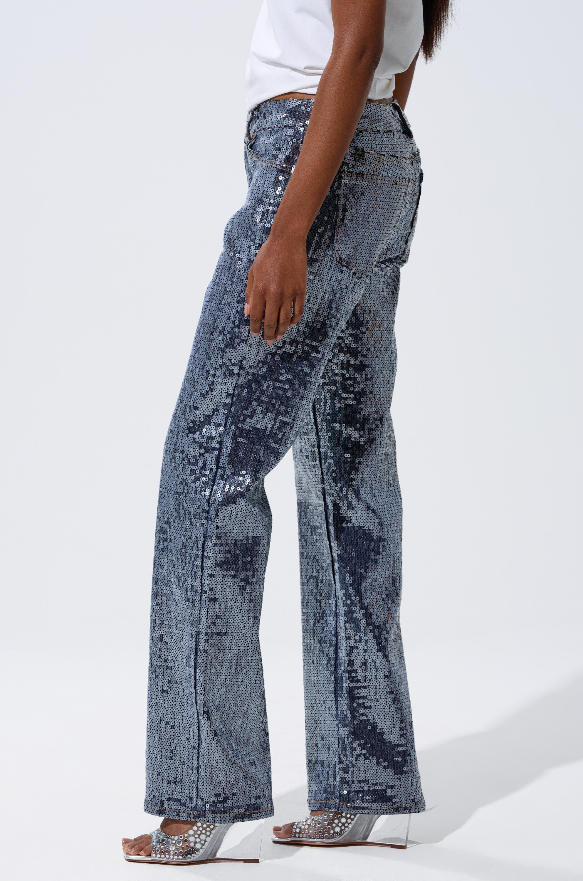 ASHTON SEQUIN DENIM PANT