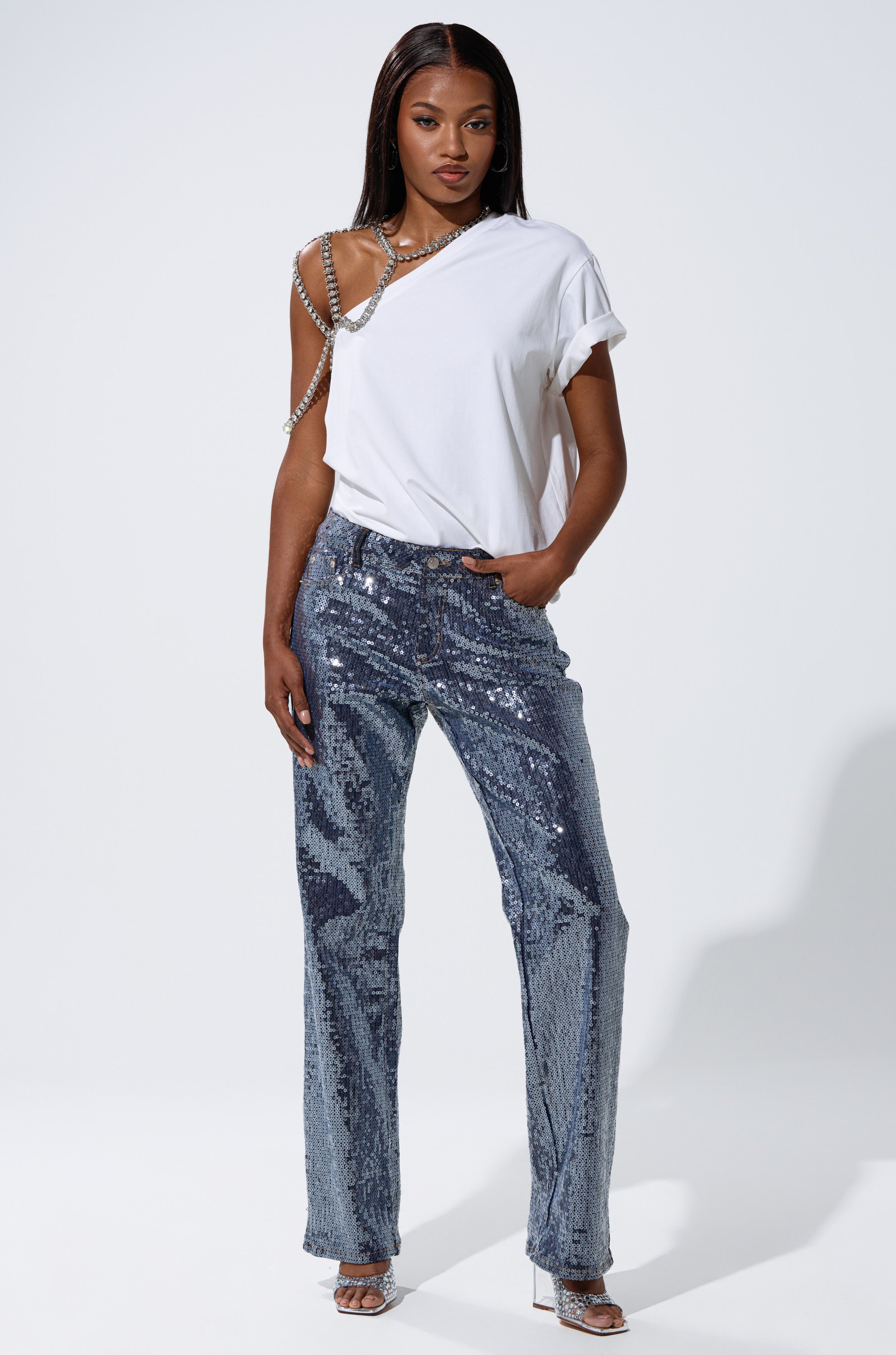 ASHTON SEQUIN DENIM PANT