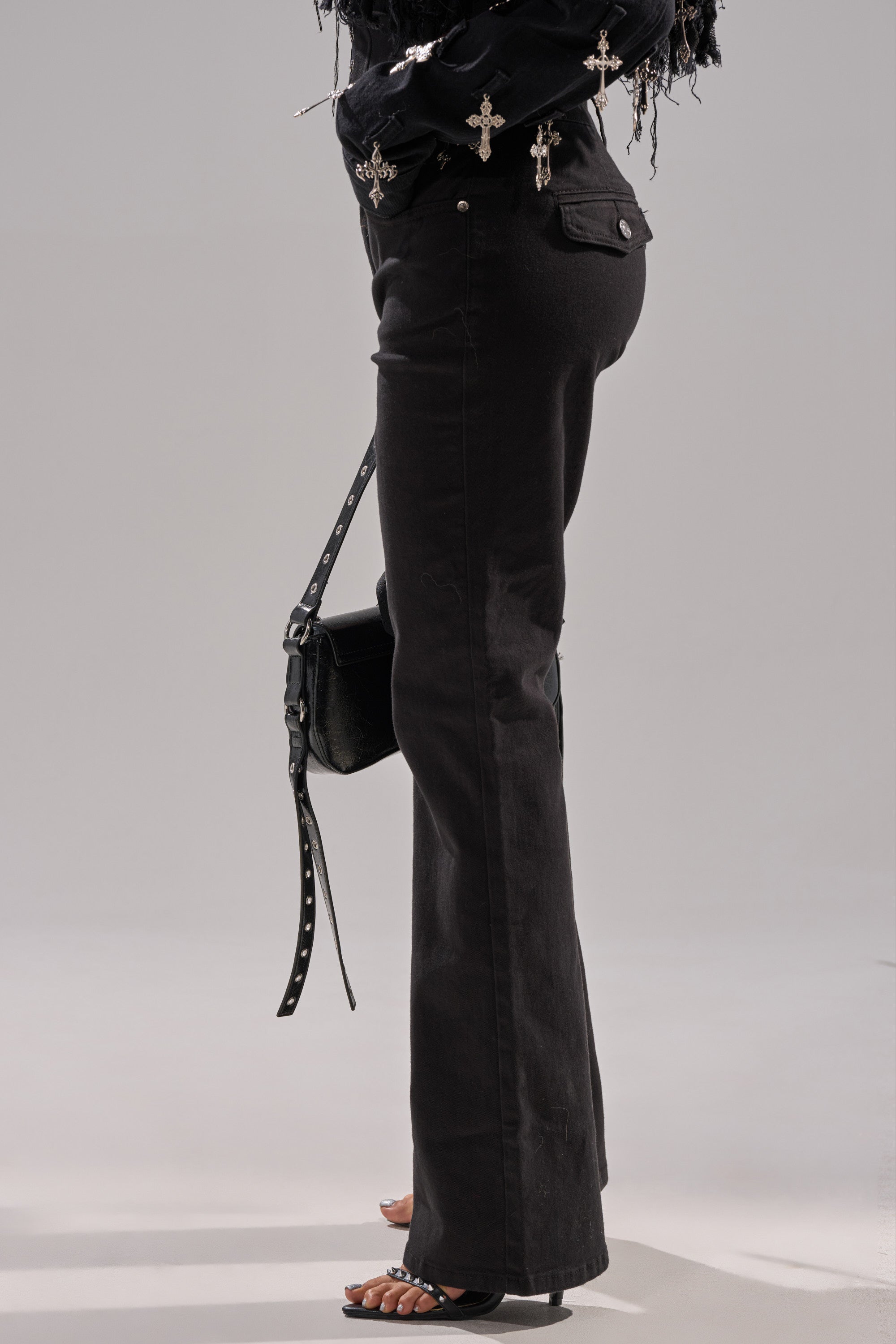 LOW LIFE LACE-UP JEANS