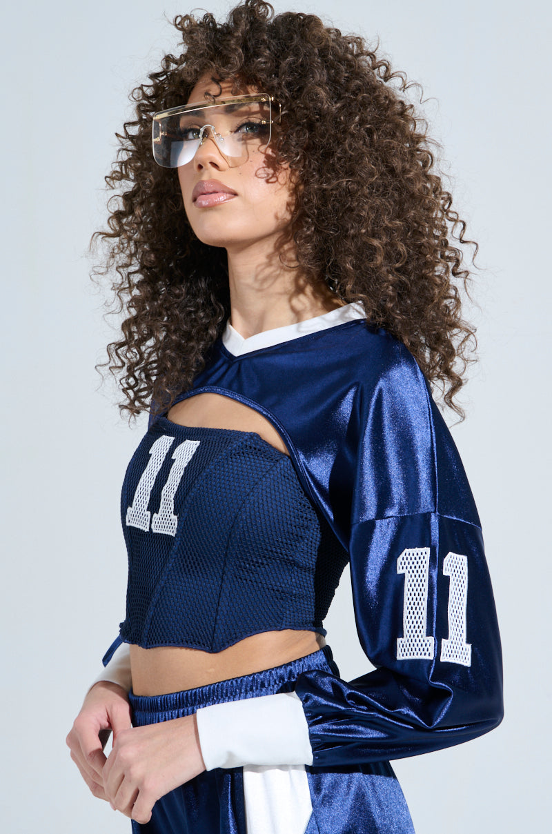 GAME TIME BOLERO SWEATSHIRT