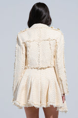 QUINN CROPPED TWEED BLAZER