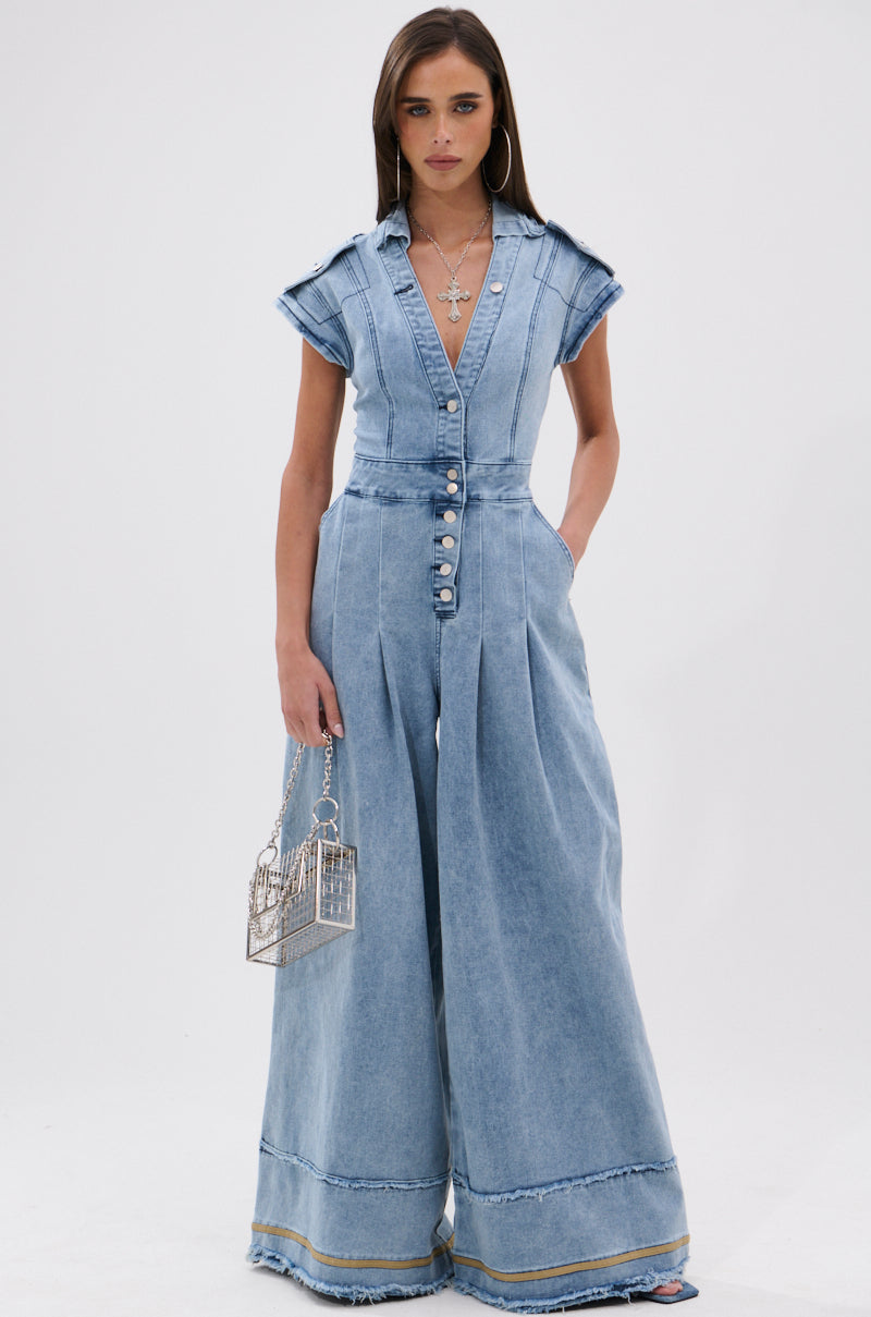 AT LEAST I LOOK CUTE DENIM JUMPSUIT