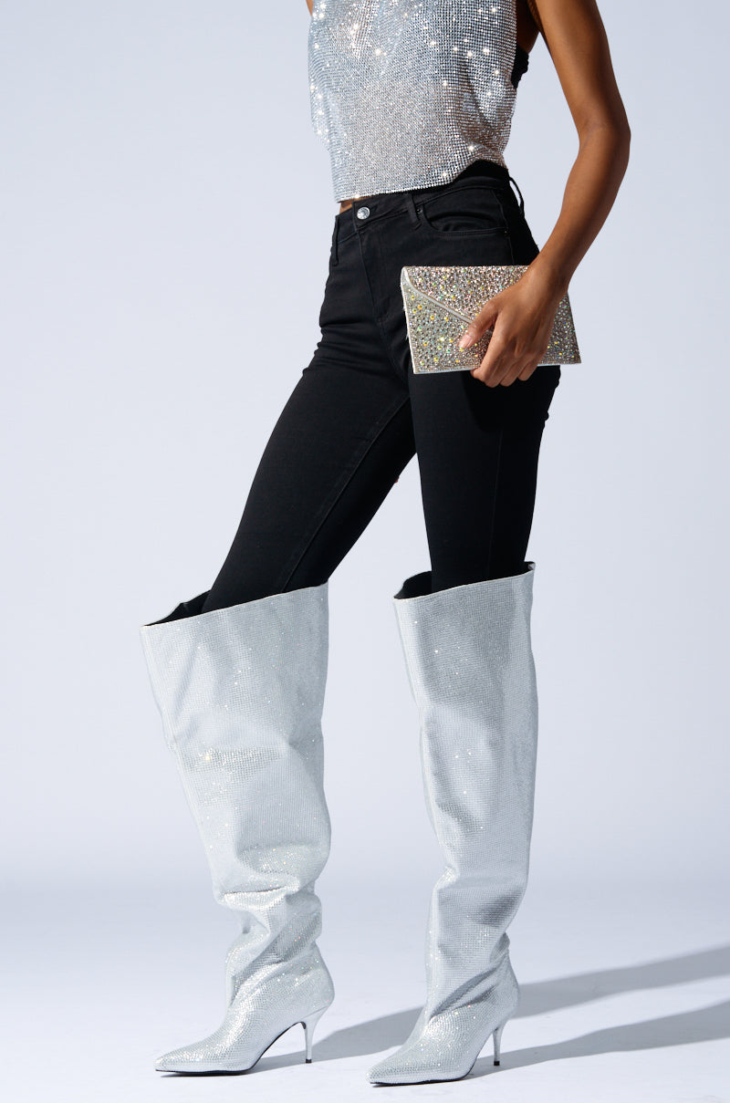 AZALEA WANG AMBY SILVER BUCKET BOOT