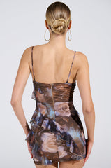 ACT LIKE IT FLORAL PRINTED MINI DRESS