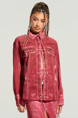 CHERRY LOVER BUTTON DOWN TOP