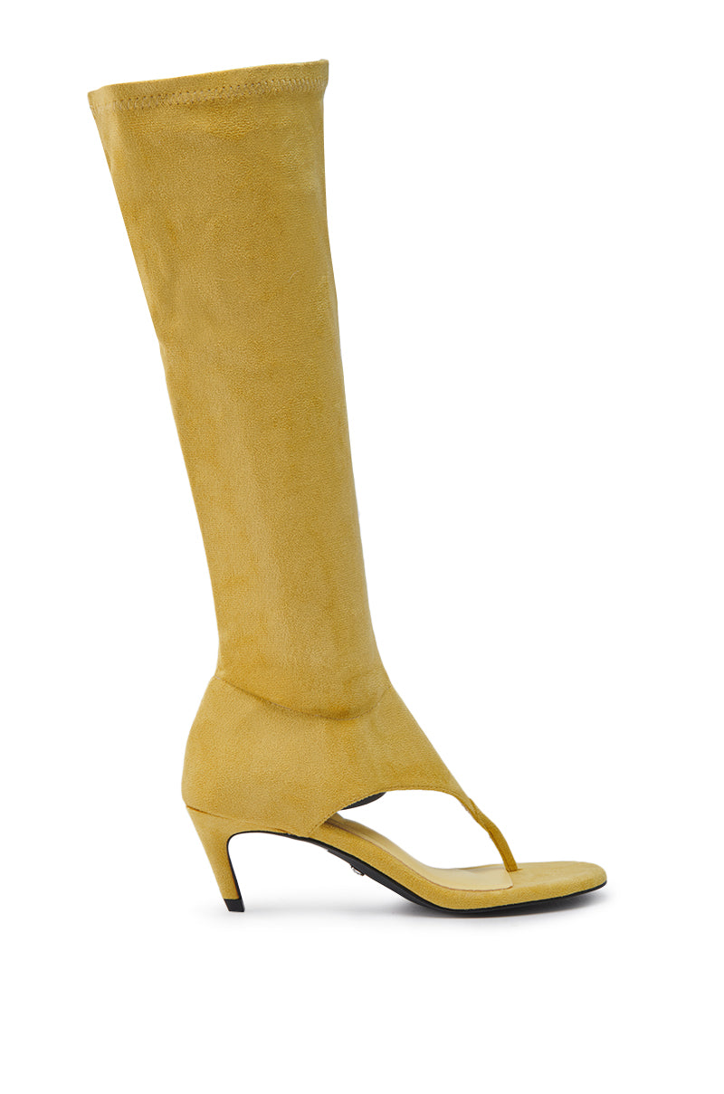 AZALEA WANG CECILE MUSTARD SANDAL STILETTO