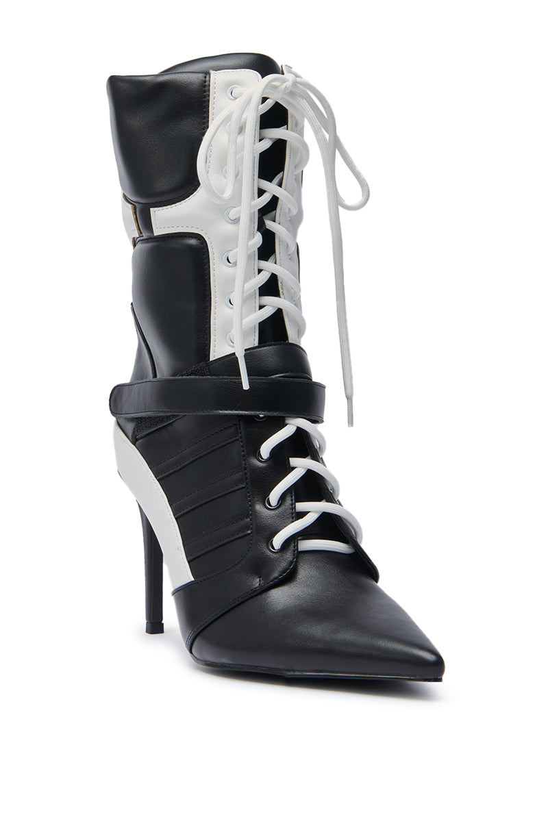 AZALEA WANG CHAUSIKU BLACK SPORTY BOOTIE
