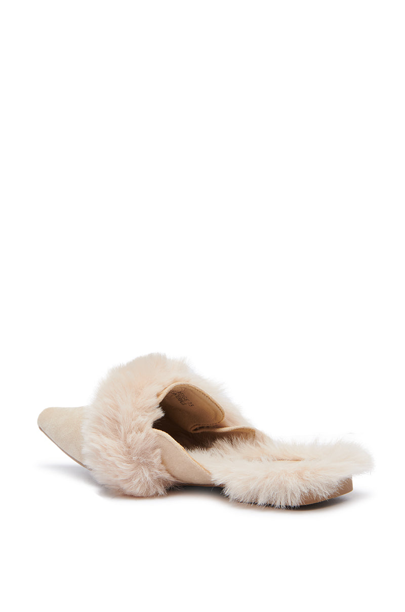 AZALEA WANG COLTRANE FUZZY BEIGE FLAT