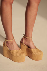 AZALEA WANG COVA BEIGE WEDGE