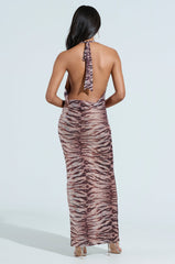 FIERCE ZEBRA MAXI DRESS