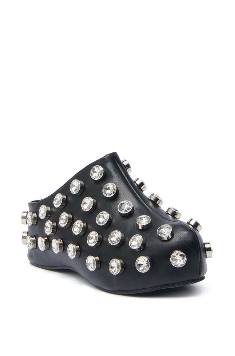 AZALEA WANG DARWIN STONE RHINESTONE EMBELLISHED CLOG