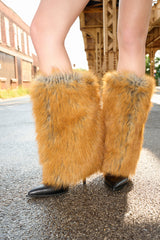 AZALEA WANG EKKEN RED FOX FUR STILETTO BOOT