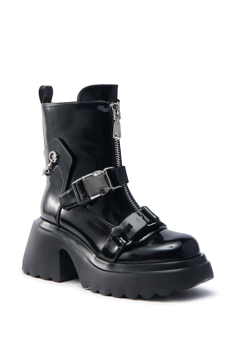 AZALEA WANG EVERHART BLACK WITH METAL BOOTIE