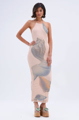 BY THE SEASHORE PRINTED MAXI DRESS