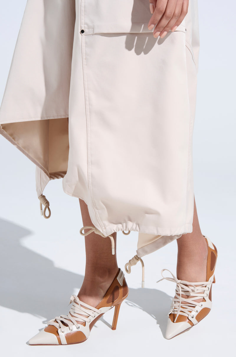 AZALEA WANG FIRST STRING TAN COLOR BLOCK SPORTY PUMP