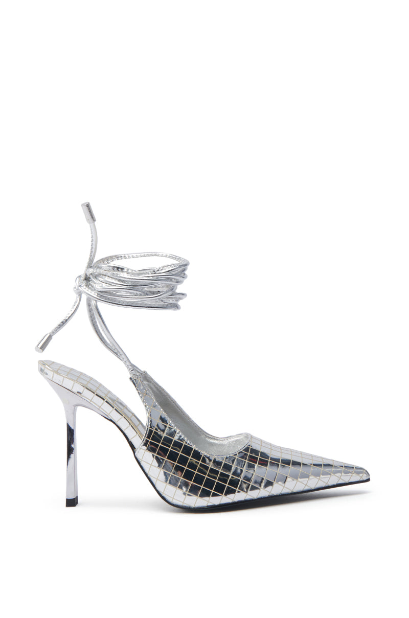 AZALEA WANG FREEMAN SILVER DISCOBALL WRAP UP PUMP
