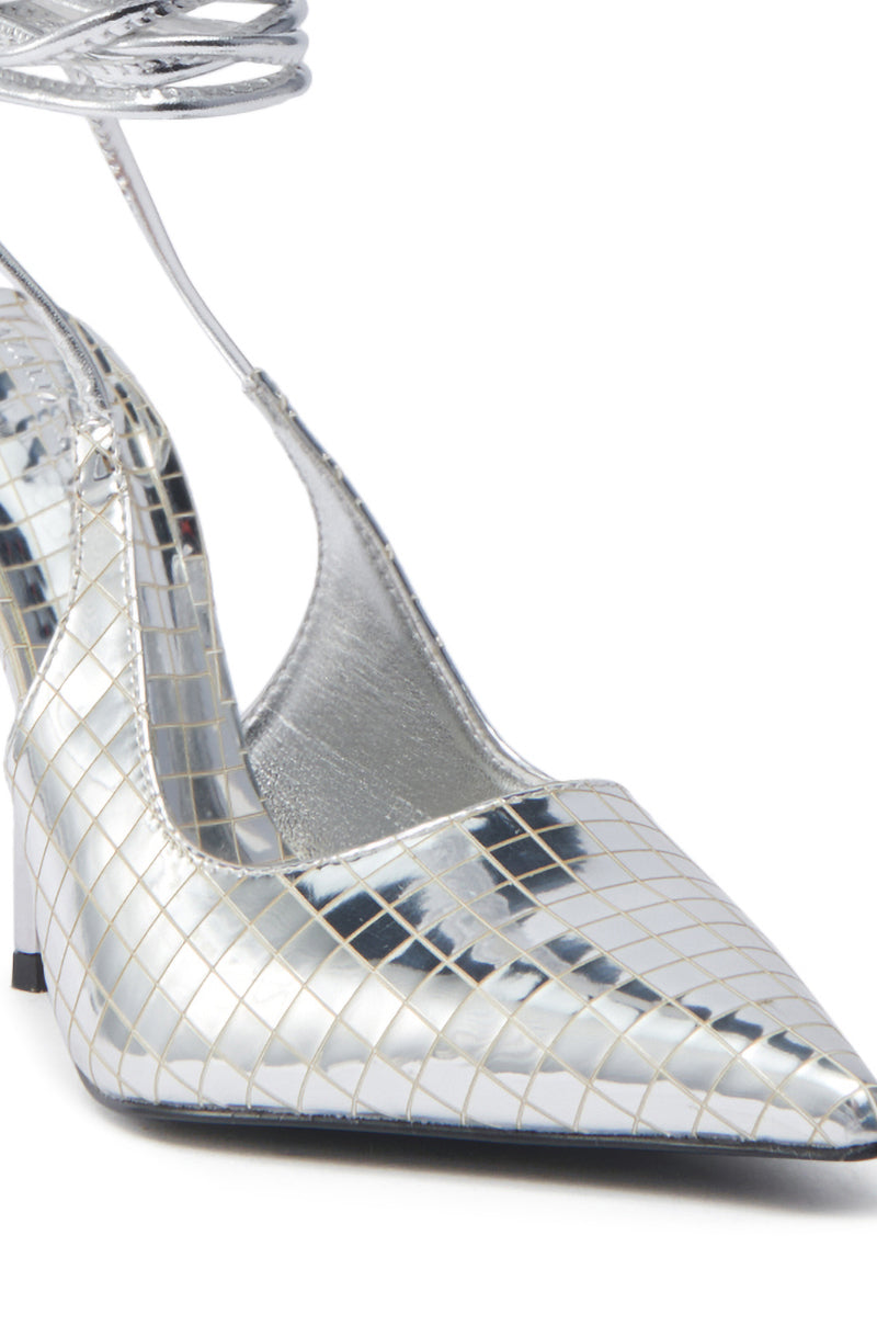 AZALEA WANG FREEMAN SILVER DISCOBALL WRAP UP PUMP